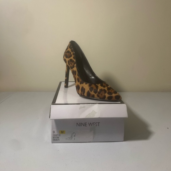 Nine West Leopard Tatiana Pointy Toe Pumps - Picture 3 of 5